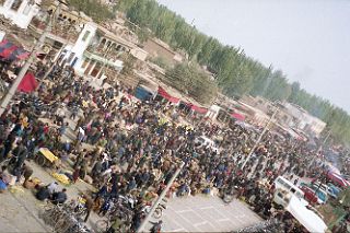 60 Kashgar Sunday Market 1993 Fruit And Vegetable Market From Tower